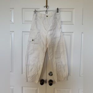 ANTHROPOLOGIE off-white cargo pants